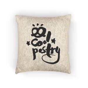 Cool Pastry Calligraphy Lettering Woven Pillow