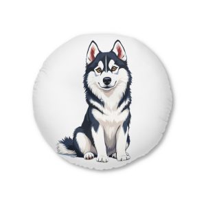 Dogs Collection 19 Tufted Floor Pillow Round