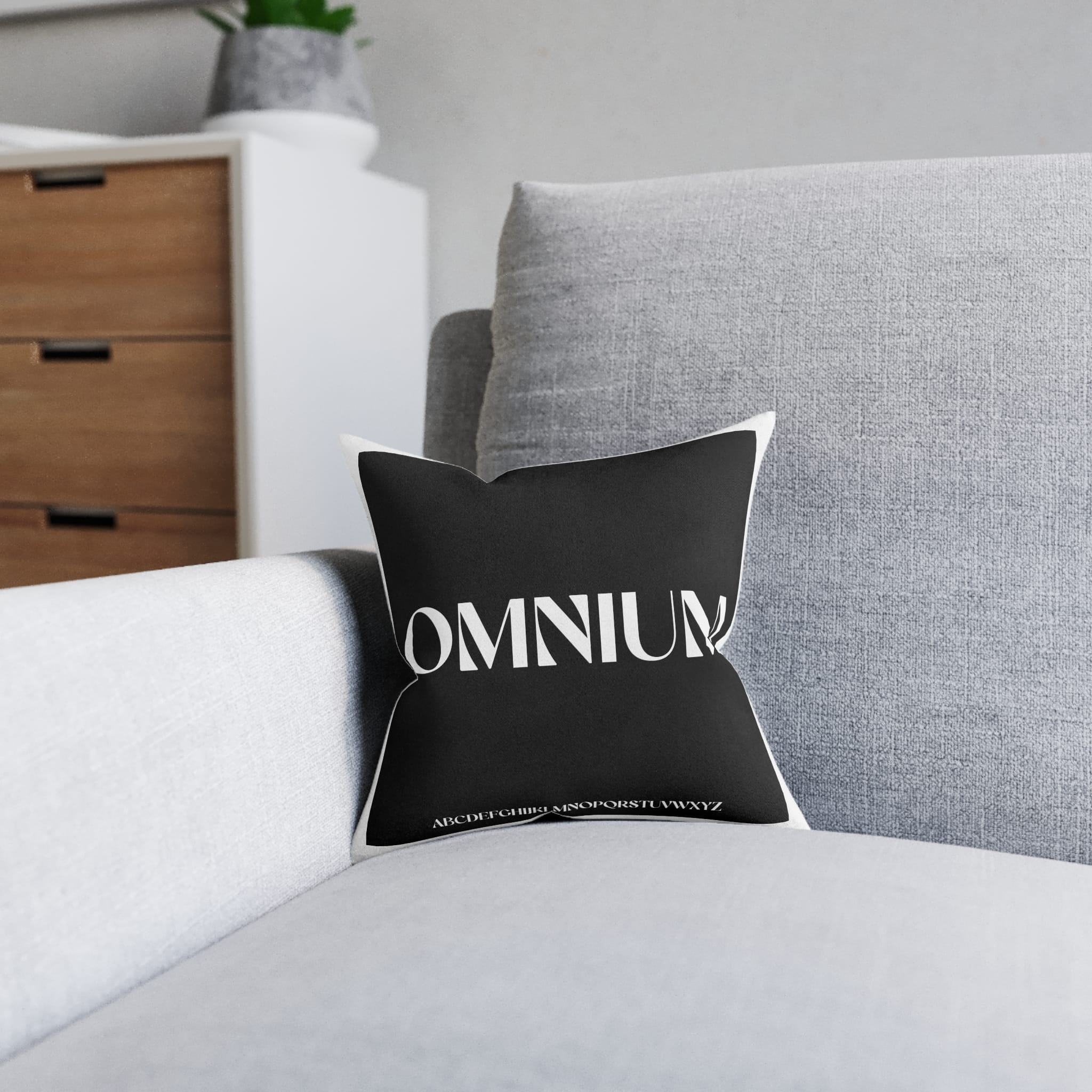 Omnium Square Pillow Pink Back - Image 4