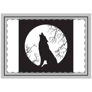 Wolf Moon Throw Pillow