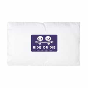 Cool Two Skulls Head Bite Wrench Illustration T Shirt Sticker Microfiber Pillowcase