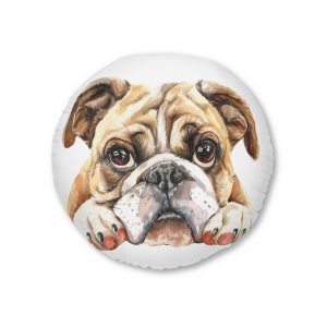 Dogs 39 Tufted Floor Pillow Round