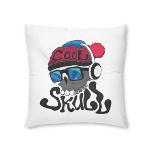Cool Skull Beats Tufted Floor Pillow Square