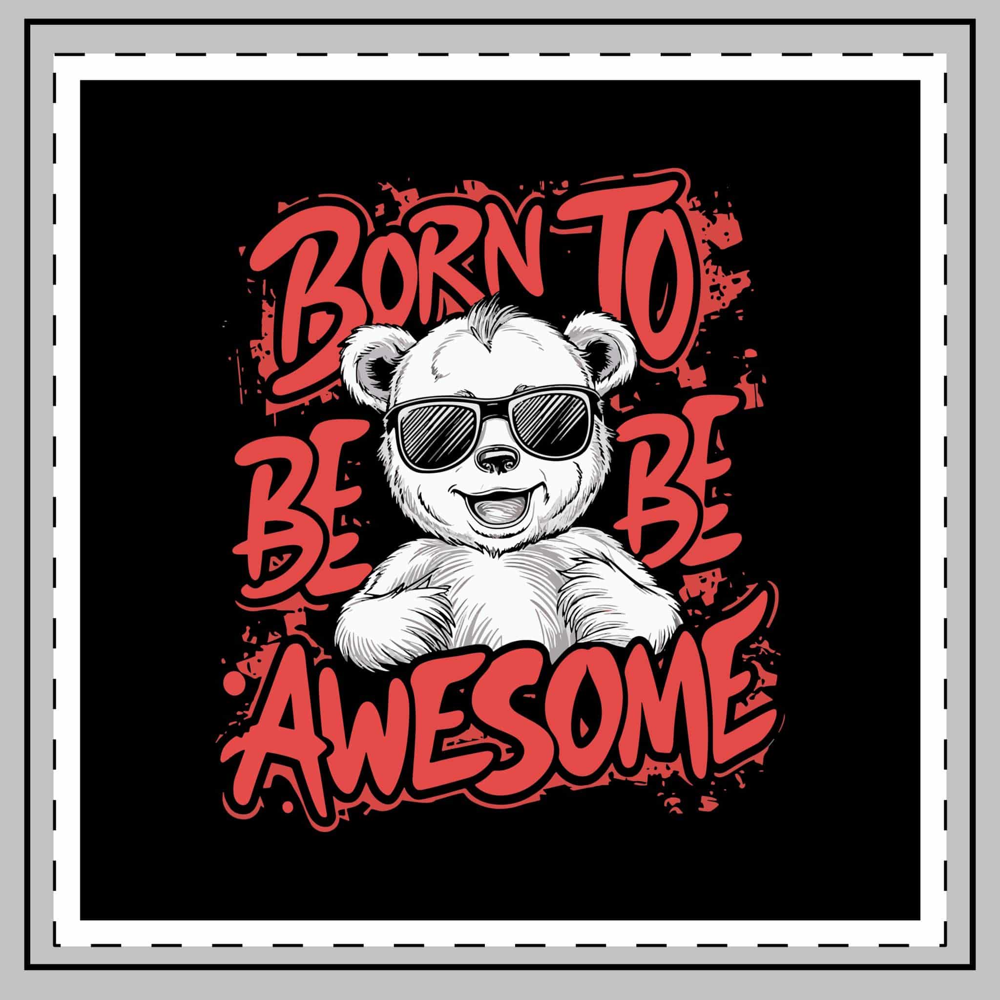 Born To Be Awesome 3 Throw Pillow - Image 2