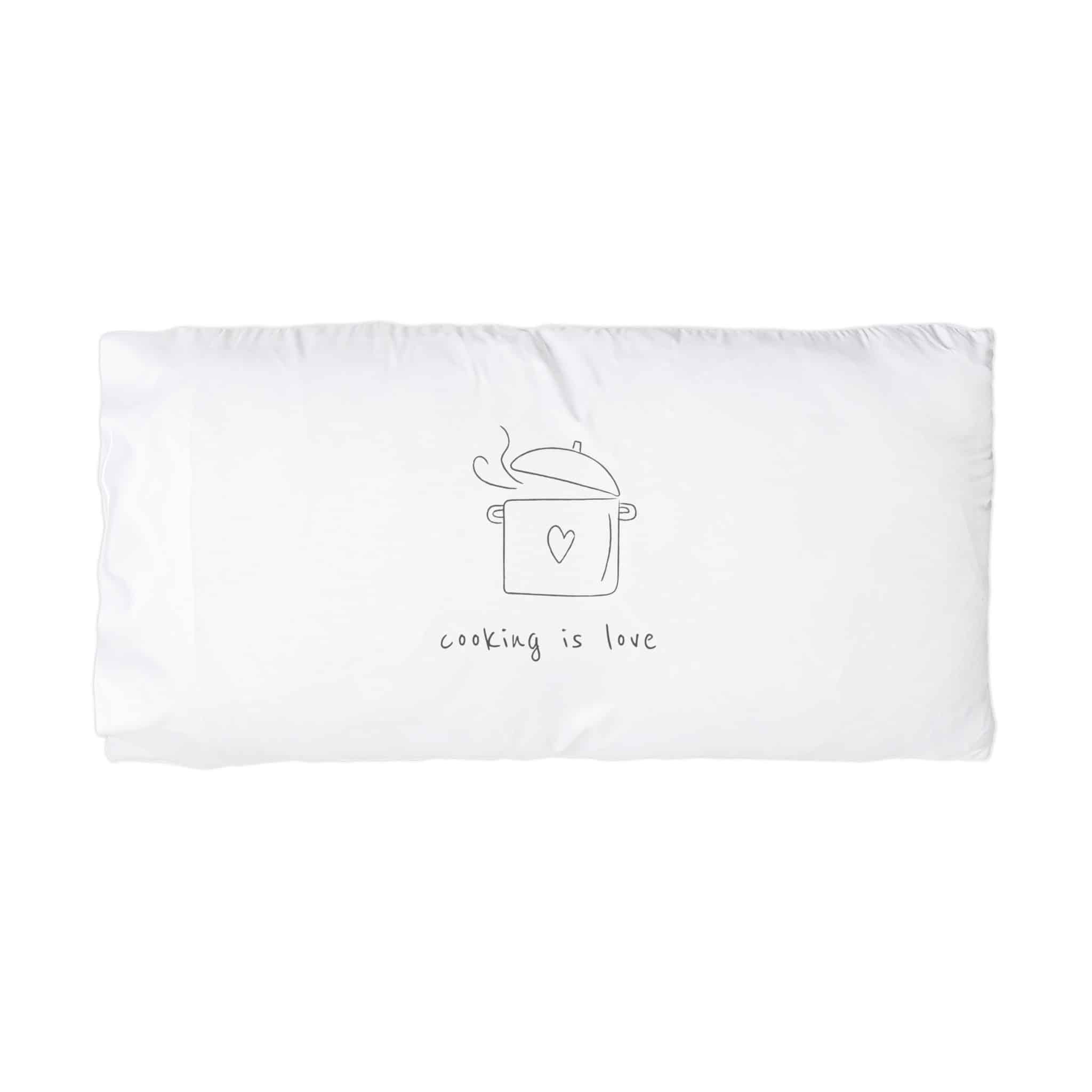 Cooking Is Love Microfiber Pillowcase - Image 3