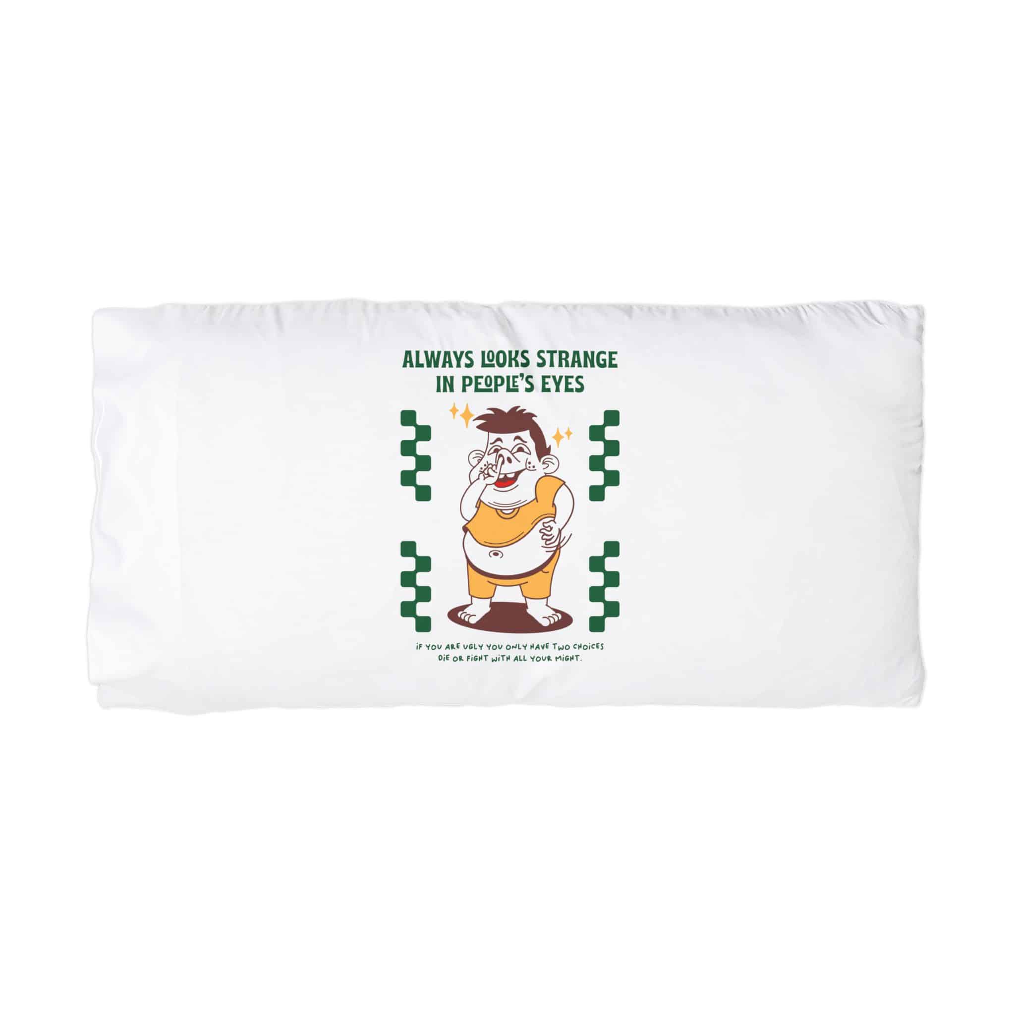 Cartoon Style Illustration Poster No One Is Born Perfect Microfiber Pillowcase - Image 3