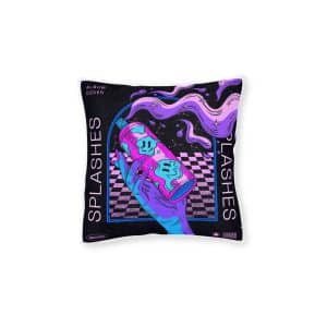 Streetwear Design19 Square Pillow Pink Back