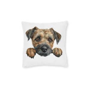 Dogs 28 Square Pillow Pink Back