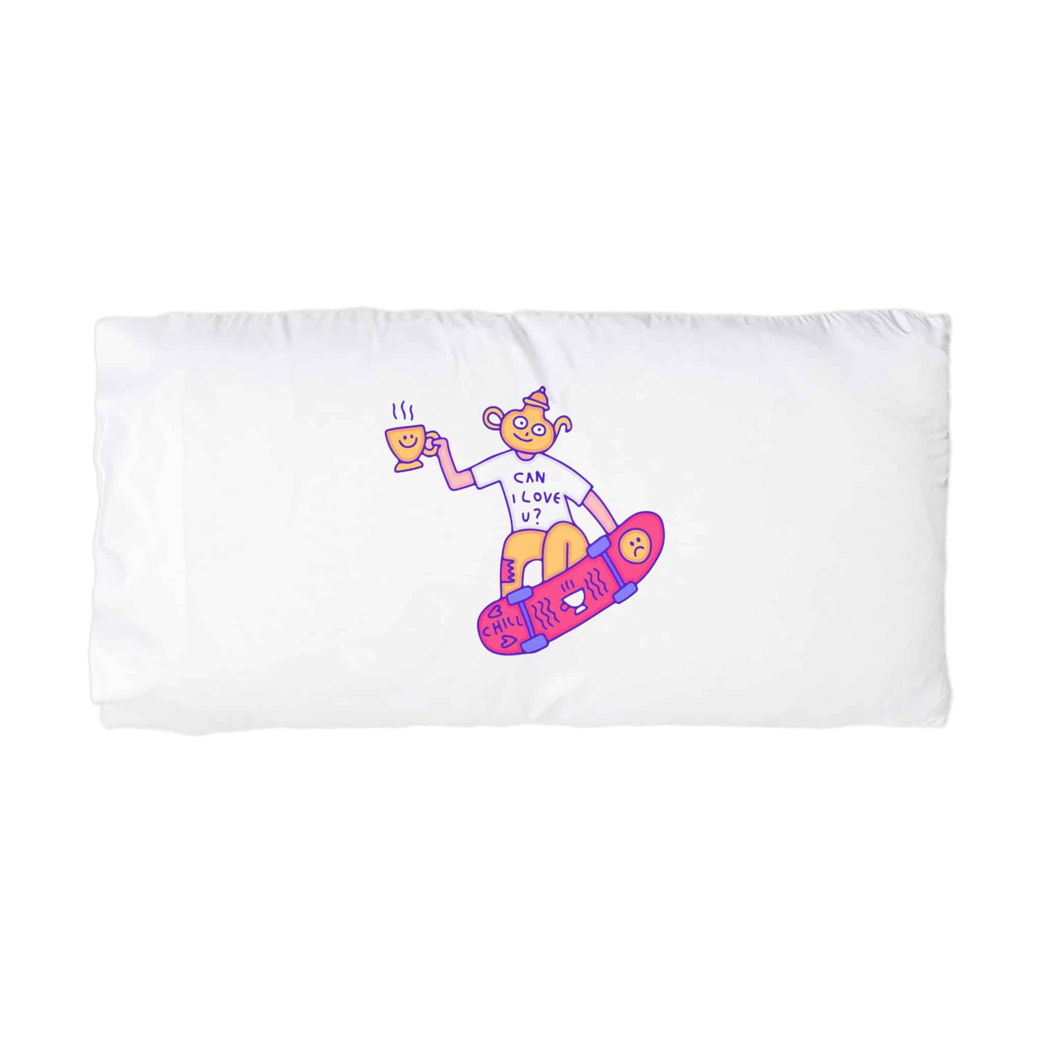 Cool Teapot Character Freestyle With Skateboard Illustration T Shirt Sticker Microfiber Pillowcase - Image 3