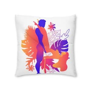 Kama Sutra Man Woman Have Sex Art Love Sexual Position Butterfly Tufted Floor Pillow Square