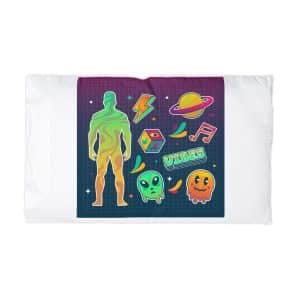 Gradient Rave Sticker Set Microfiber Pillowcase