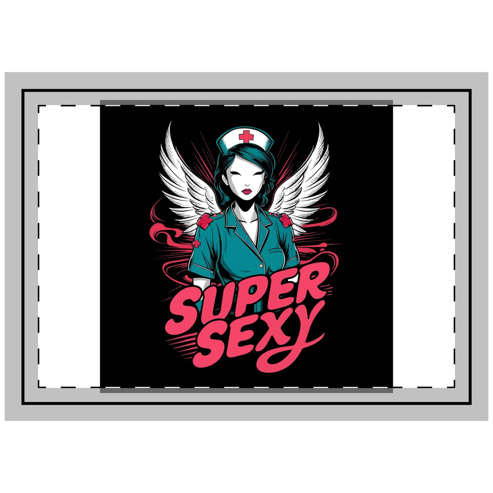 Supersexy Nurse Throw Pillow