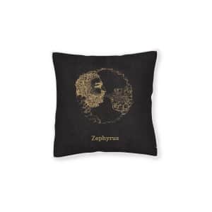 Zephyrus 1 Square Pillow Pink Back