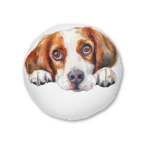 Dogs 14 Tufted Floor Pillow Round