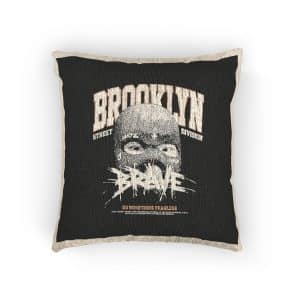 Brooklyn Street Division Street Vintage Fashion Woven Pillow