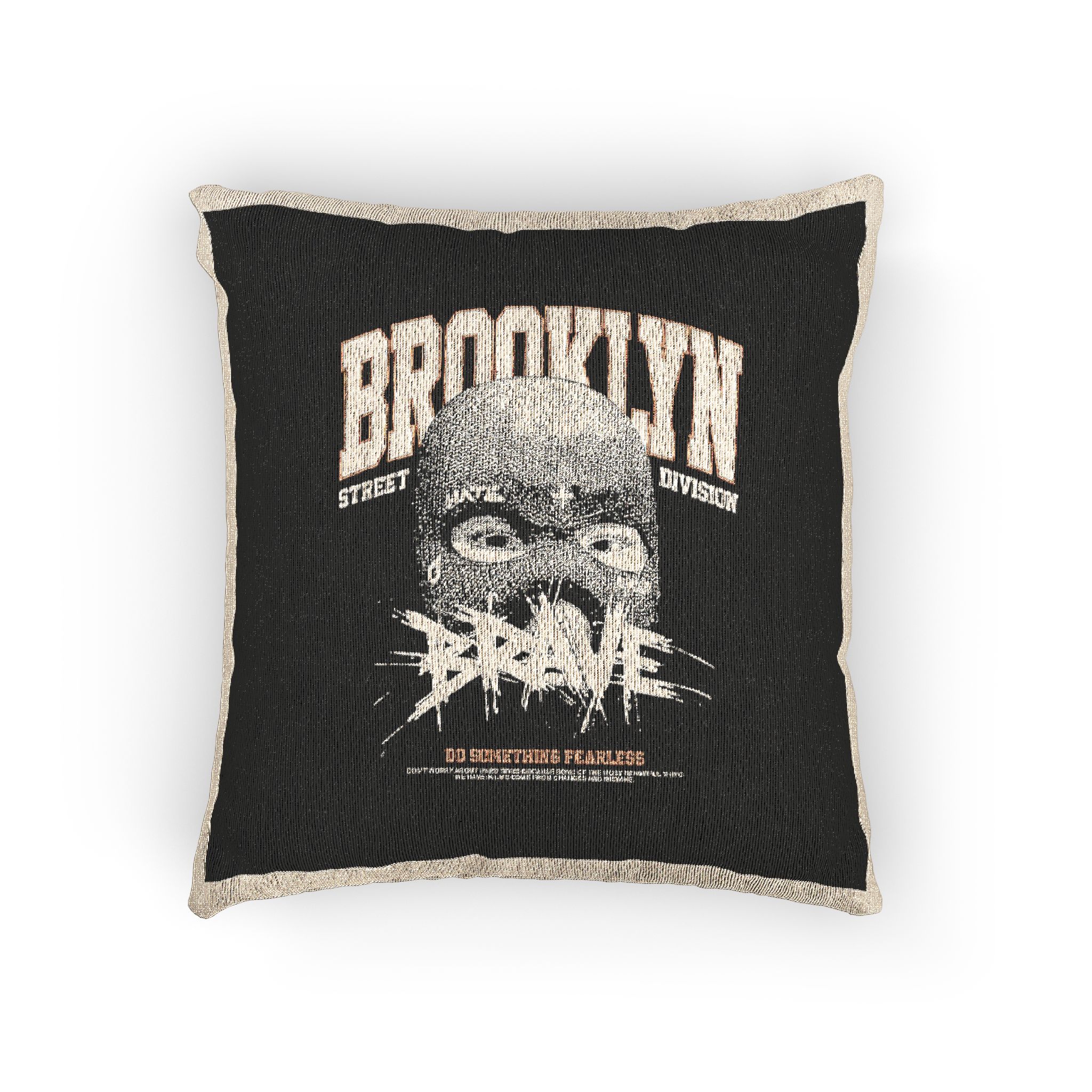 Brooklyn Street Division Street Vintage Fashion Woven Pillow