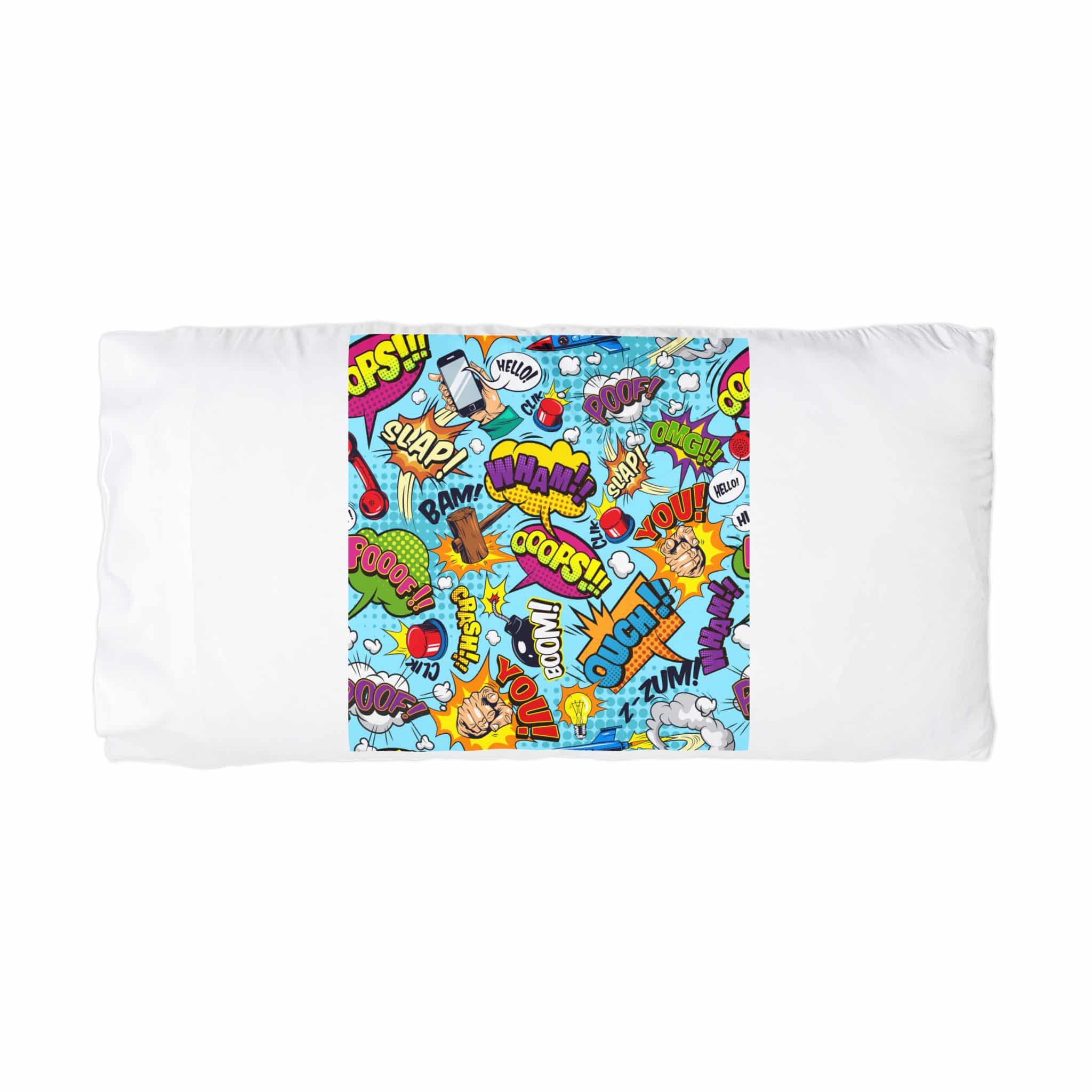 Comic Colorful Seamless Pattern With Bright Speech Bubbles Microfiber Pillowcase - Image 3