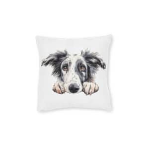 Dogs 26 Square Pillow Pink Back