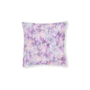 Lilac Pink Blue Butterflies Watercolor Illustration Seamless Pattern White Background From Cats Butterflies Collection Fabric Textile Wallpaper Packaging Wrapping Paper Decoration Square Pillow Pink...