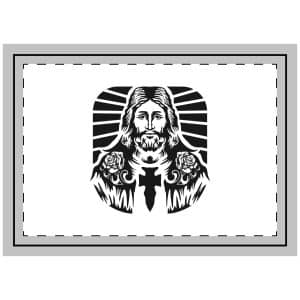Hand Drwan Jesus Design Vector Throw Pillow