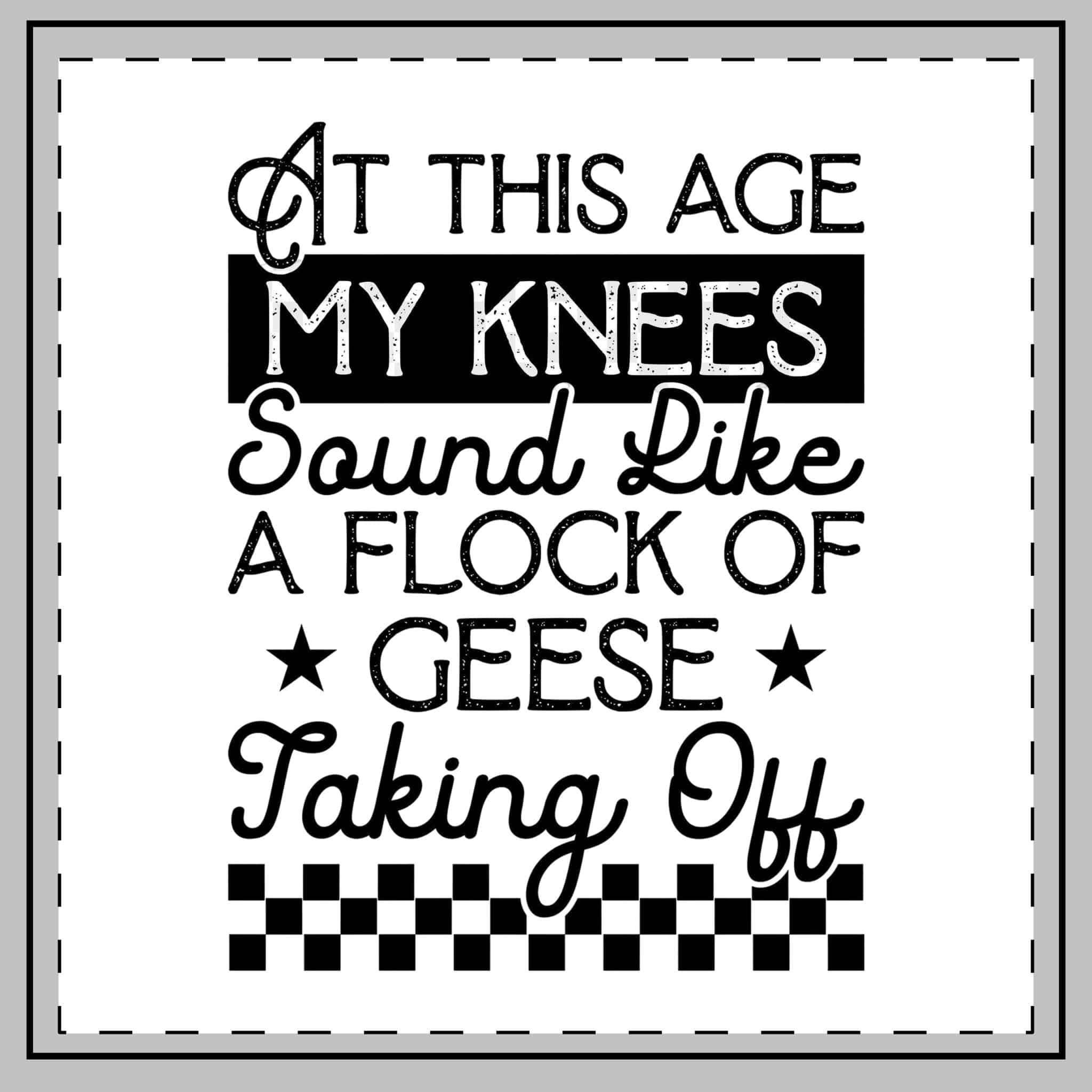 This Age My Knees Sound Like Flock Geese Taking Off Throw Pillow - Image 2