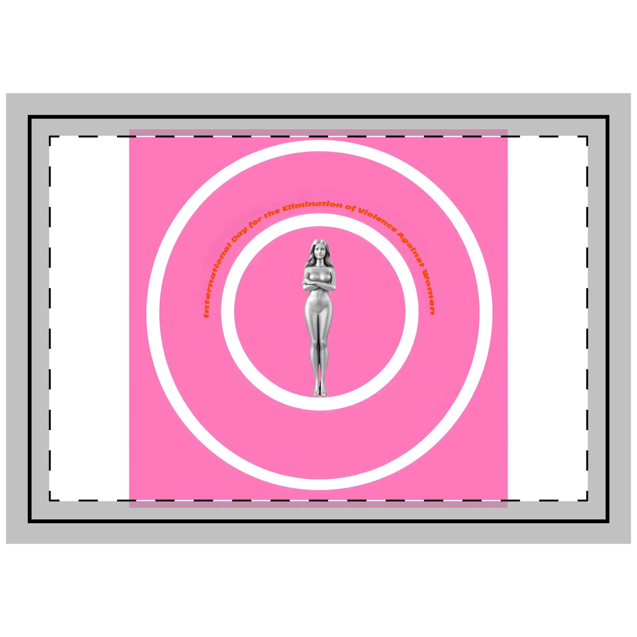 Vector International Day Elimination Violence Against Women Poster Banner Throw Pillow