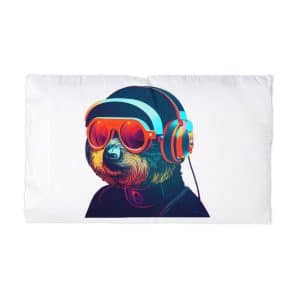 Funny Sloth Music Smiling Sloth Microfiber Pillowcase