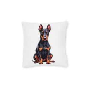 Dogs Collection 1 Square Pillow Pink Back