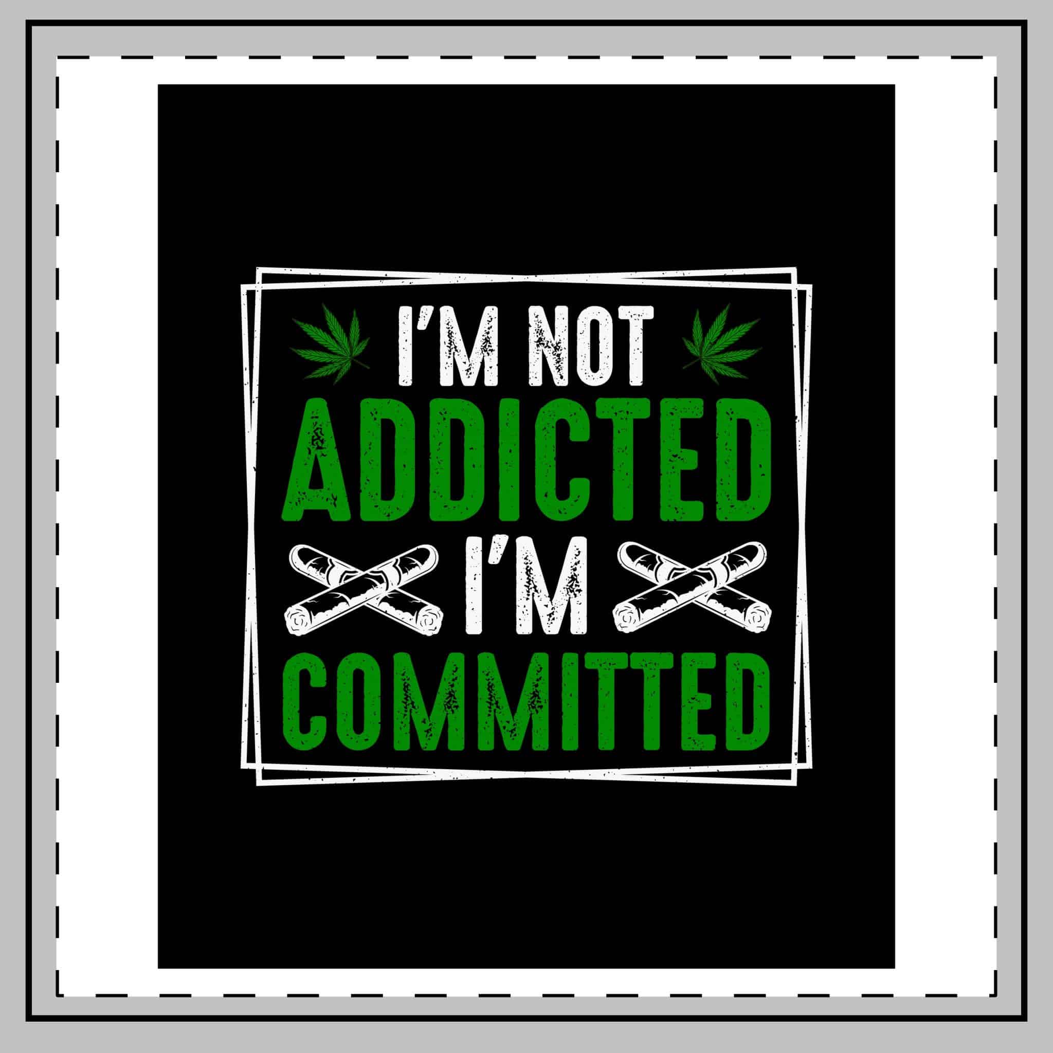 I Am Not Addicted I Am Committed Throw Pillow - Image 2