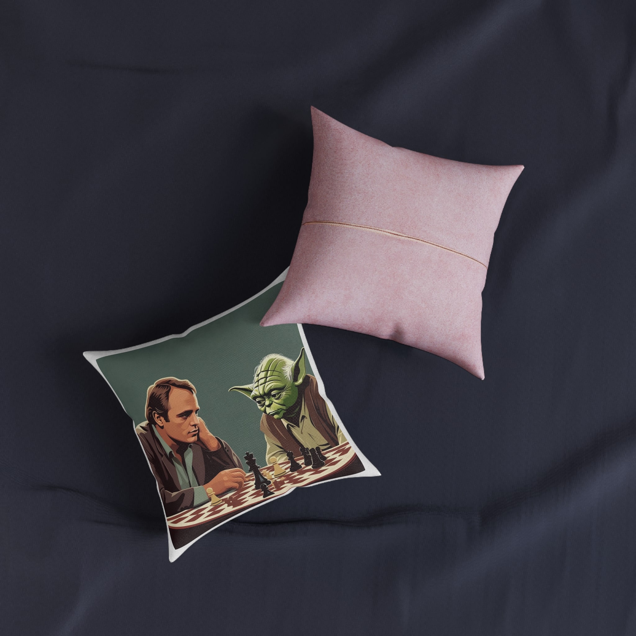Parallel Realities Collection V4 Square Pillow Pink Back - Image 3