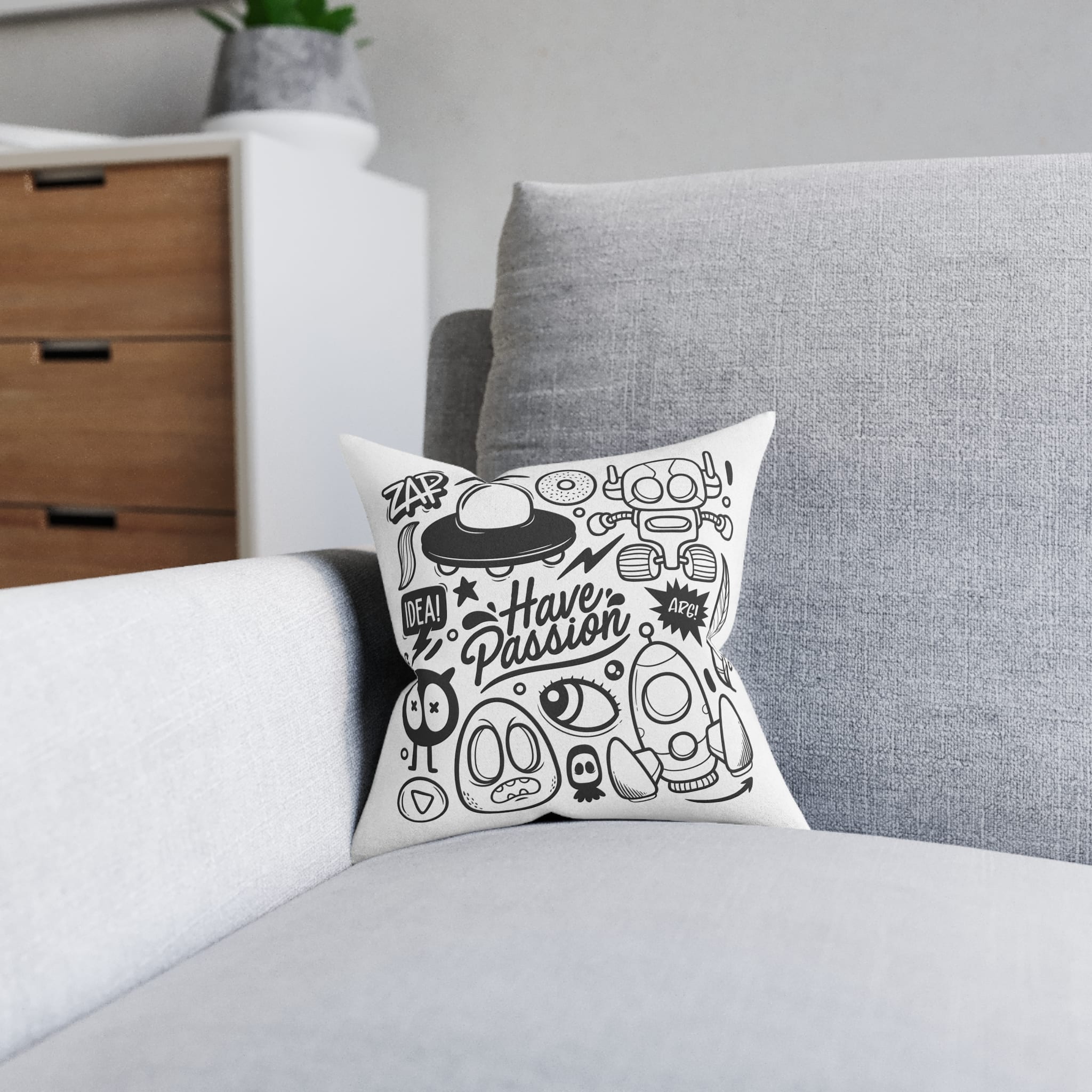Original Design 748EEA Square Pillow Pink Back - Image 4