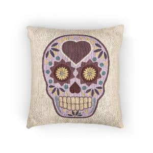 Color Mexican Sugar Skull Vintage Design T Shirts Woven Pillow