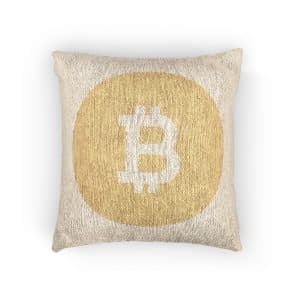 Bitcoin Copia Woven Pillow