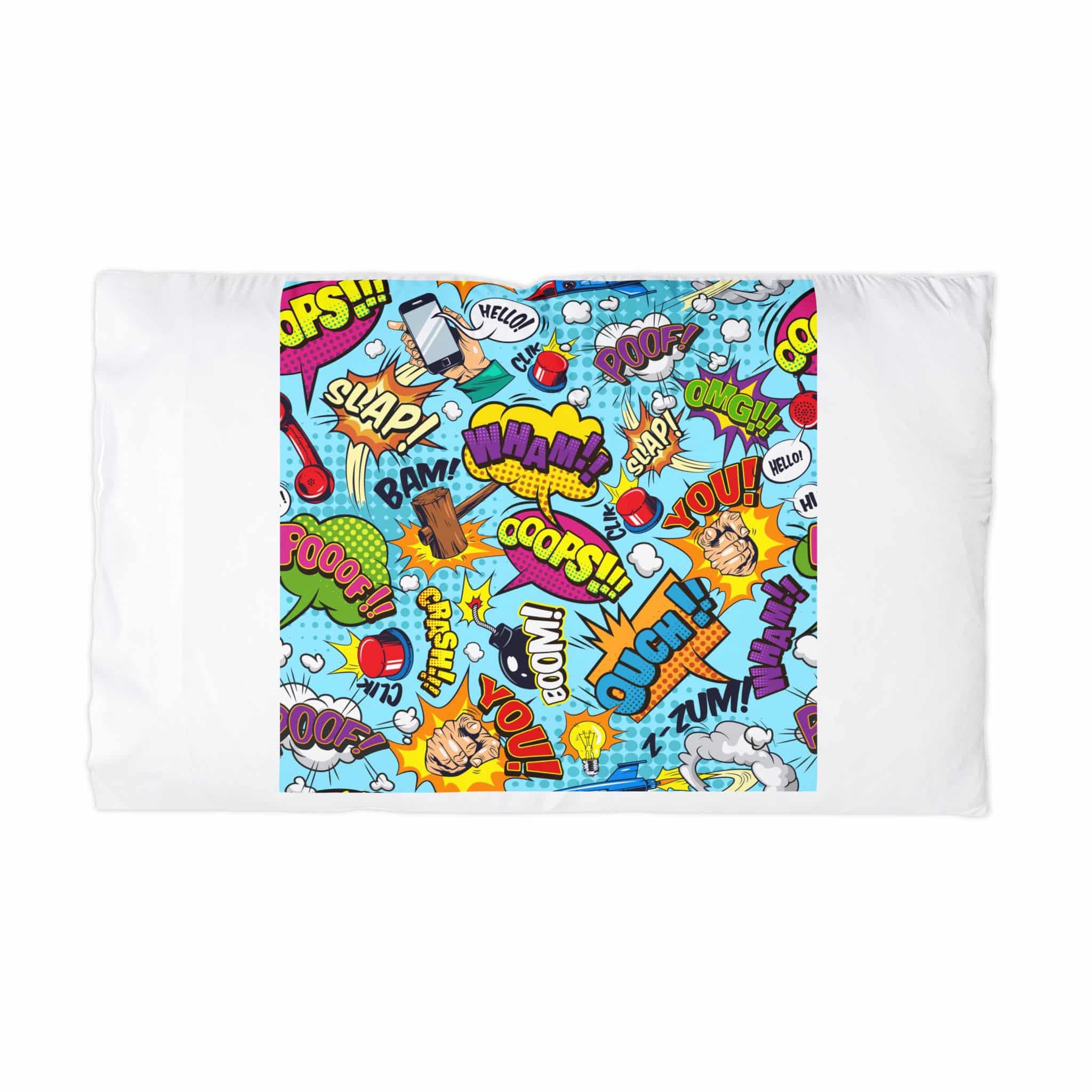 Comic Colorful Seamless Pattern With Bright Speech Bubbles Microfiber Pillowcase