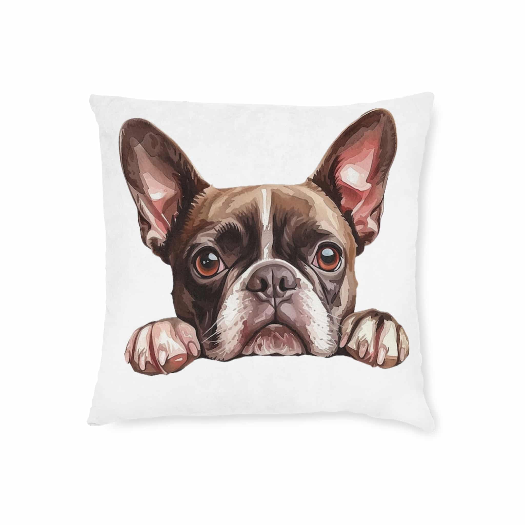 Dogs 29 Square Pillow Pink Back - Image 5