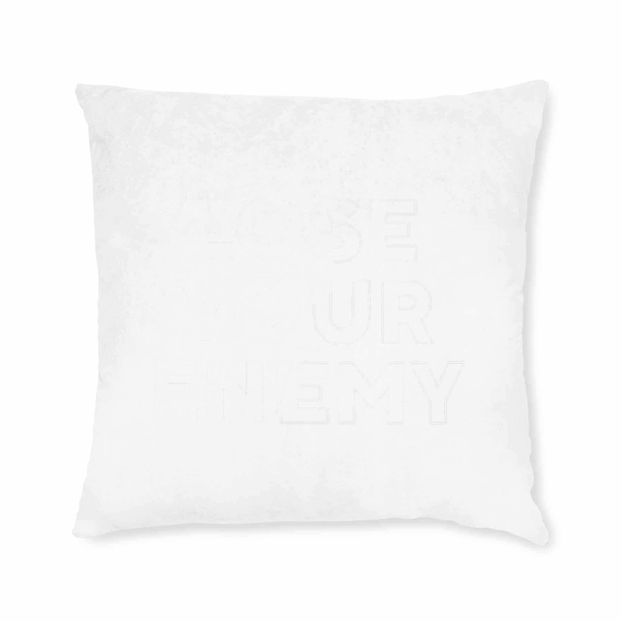 Lose Your Enemy Square Pillow Pink Back - Image 9