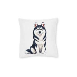 Dogs Collection 19 Square Pillow Pink Back