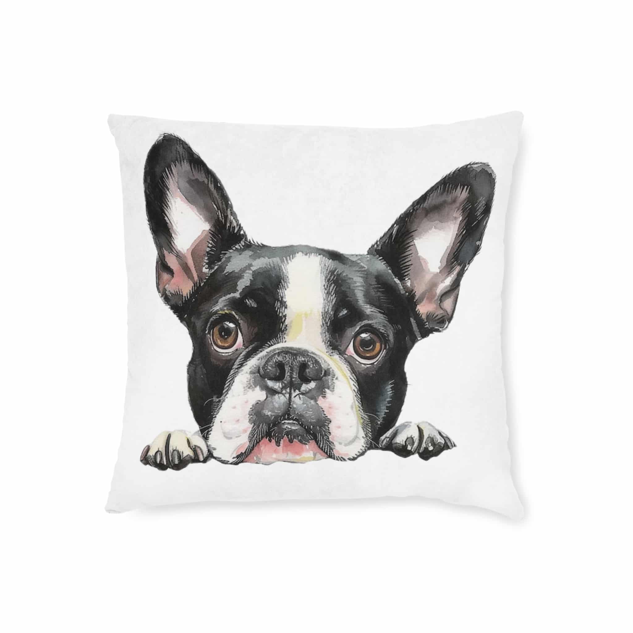 Dogs 31 Square Pillow Pink Back - Image 5