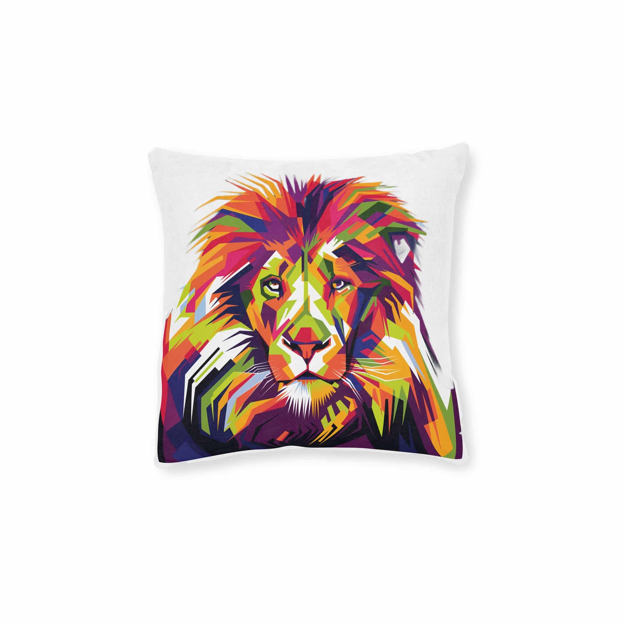 Lionhead Square Pillow Pink Back