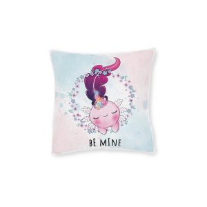 Be Mine V1 2 Square Pillow Pink Back