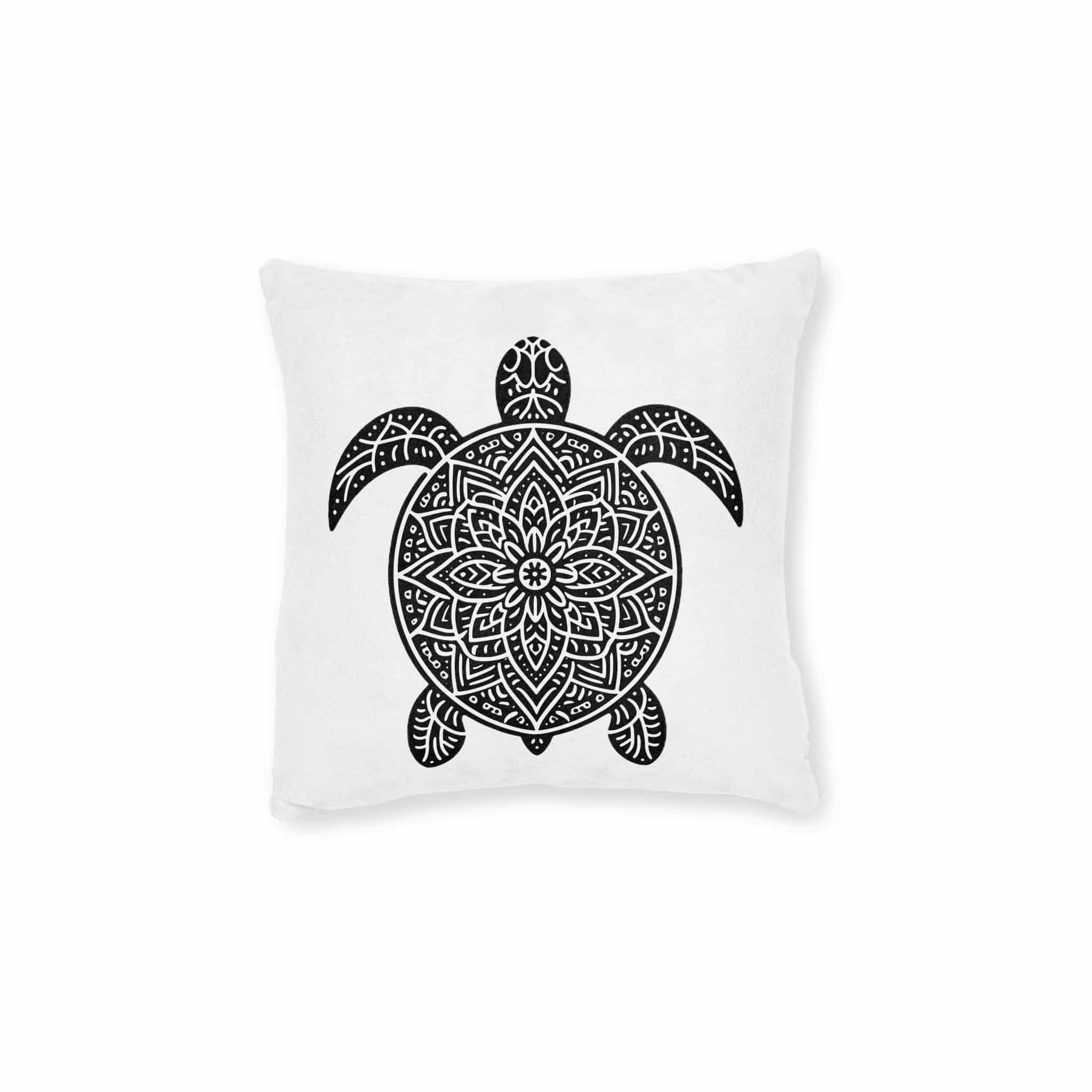 Turtle Copia Square Pillow Pink Back