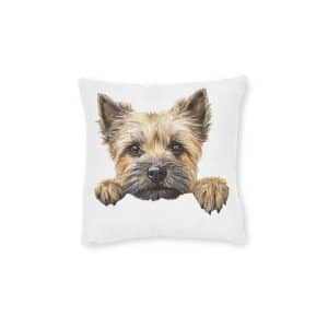 Dogs 8 Square Pillow Pink Back
