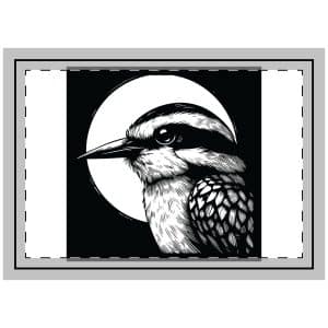 Chickadee Bird Ink Drawing Sitting Flying Birds Black White Illustration Throw Pillow