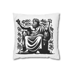 Zeus Deity Mythology Square Poly Canvas Pillowcase
