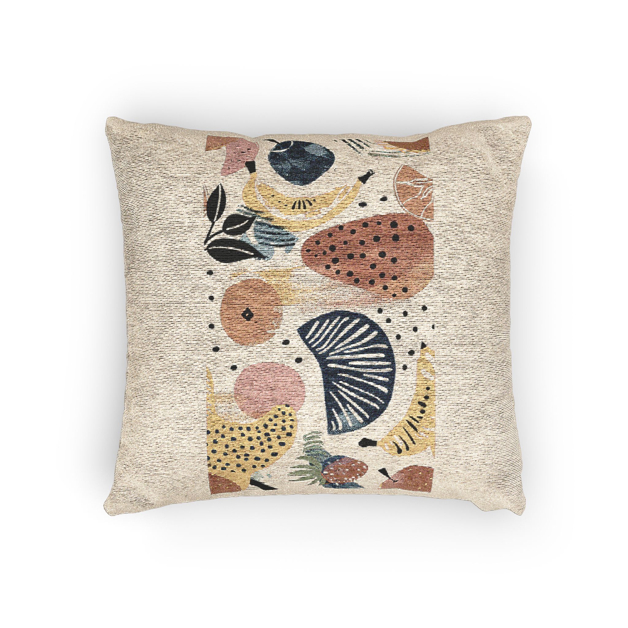 Abstract Pattern Inspired By Bowl Fruit Wallpaper Ar 169 Job Id 36539a9249a74486ae7436b423fff0b3 Woven Pillow - Image 4