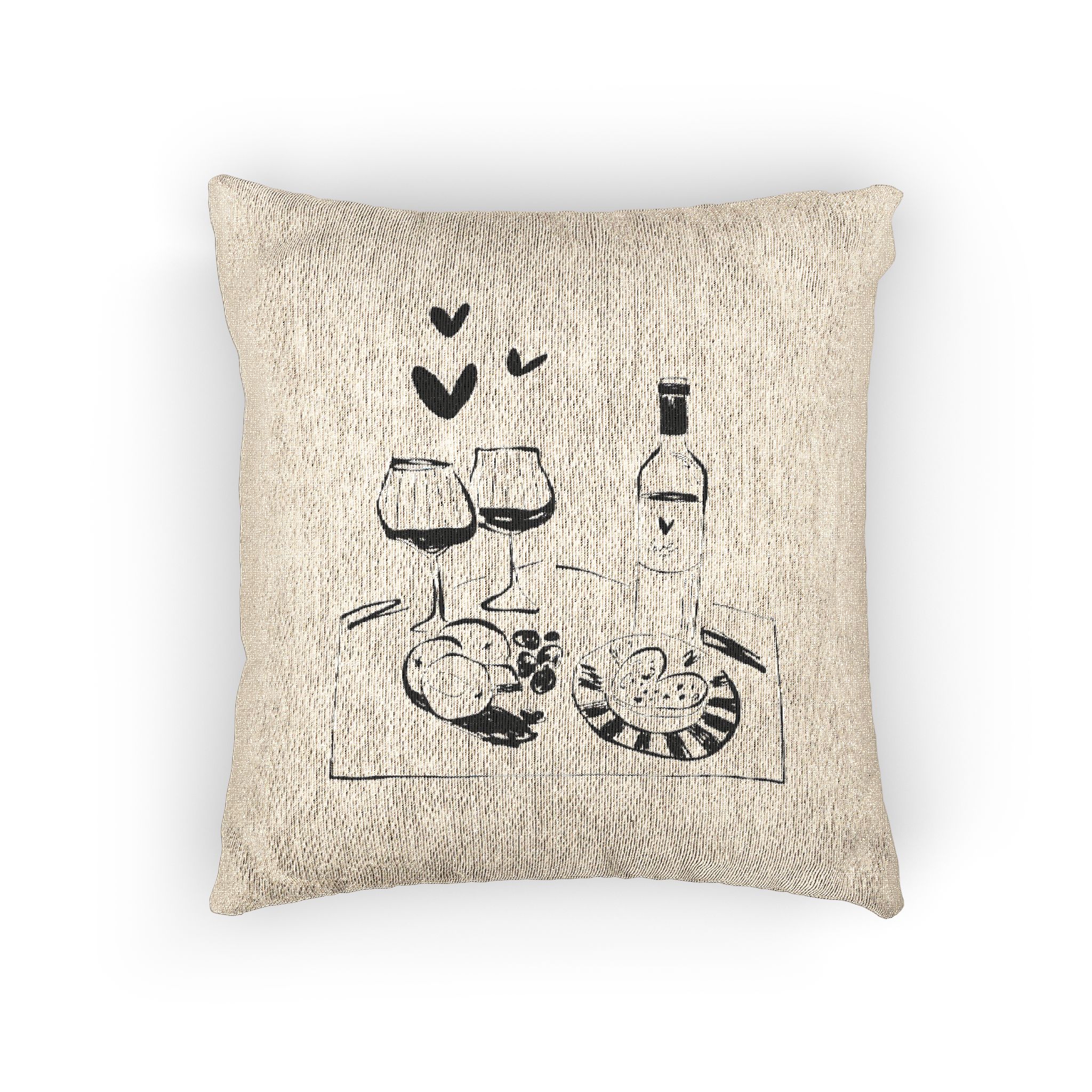 Saint Valentine S Day Hand Drawn Trendy Vector Illustration Love Card Design Cute Doodle Romantic Woven Pillow - Image 3