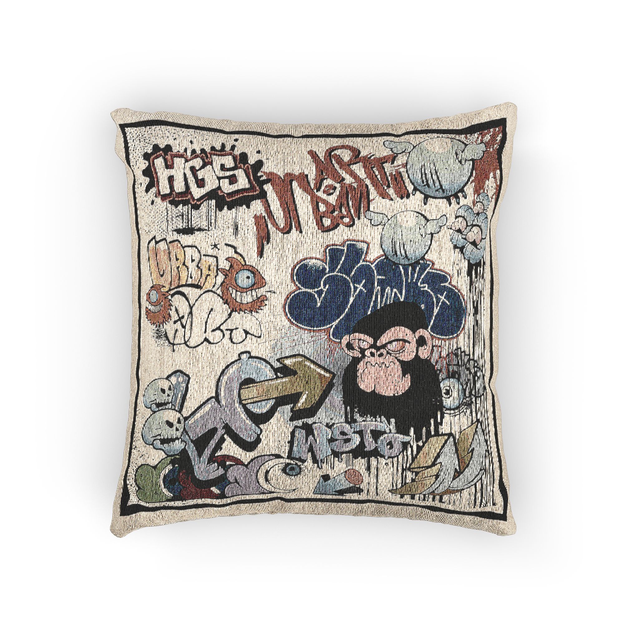 Seamless Graffiti Pattern (1) 1 Woven Pillow