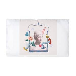 Greek Goddess Statue Online Dating Notification Aesthetic Mixed Media Microfiber Pillowcase