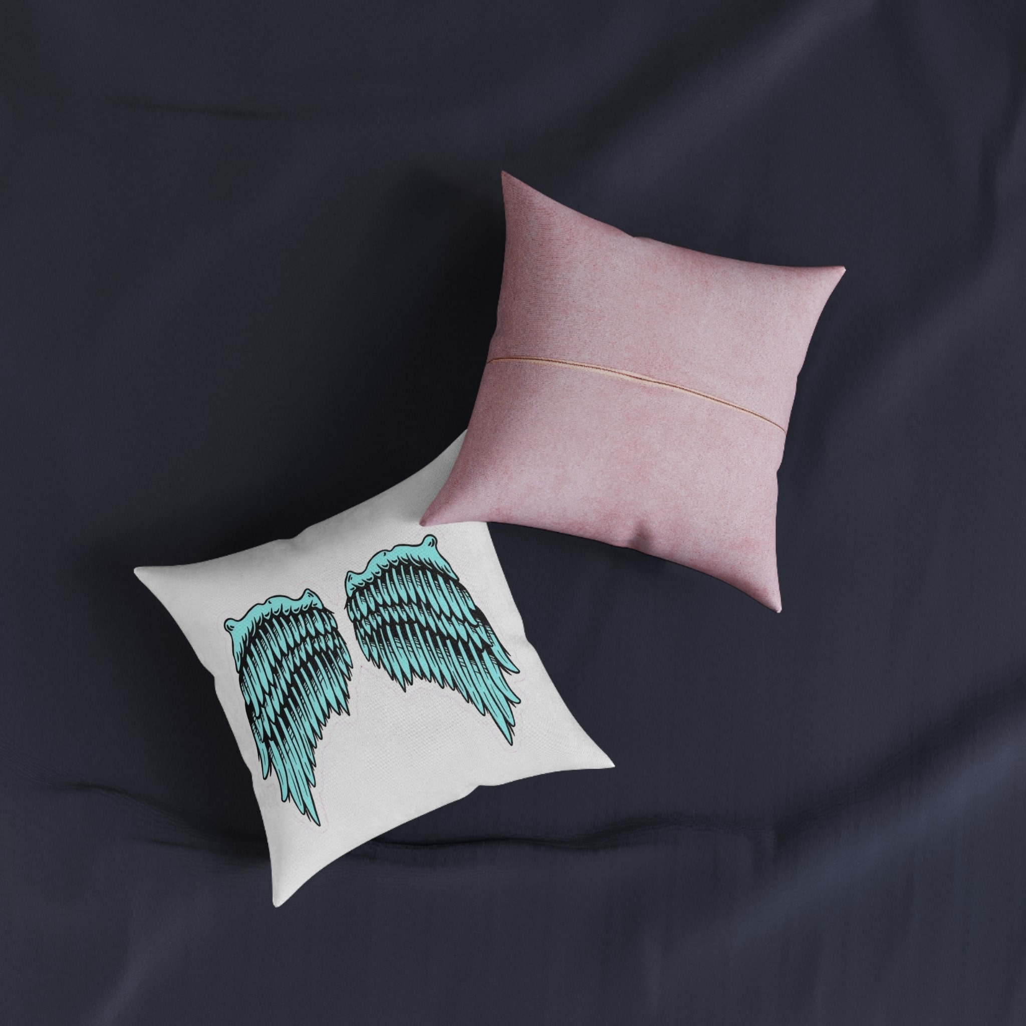 Original Design 7017D9 Square Pillow Pink Back - Image 3