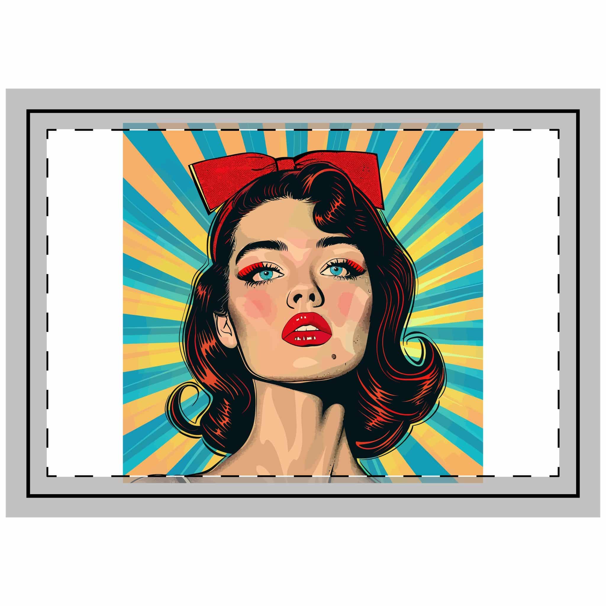 Vintage Pop Art Girl Throw Pillow